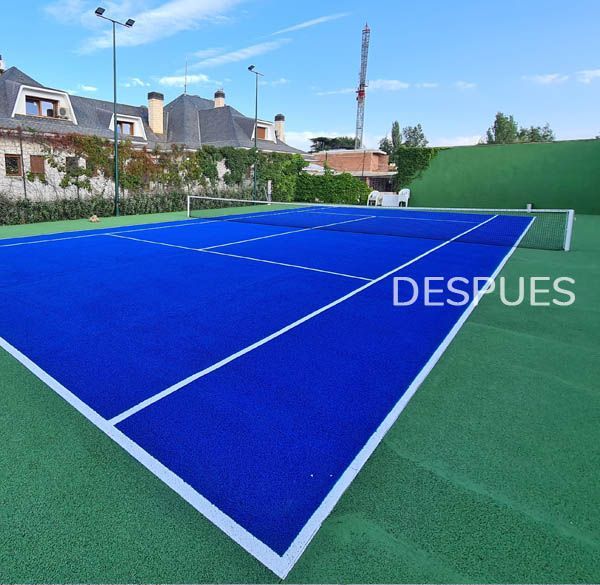 Foto Después Obra de Rehabilitación Cancha de Tenis en la Sierra de Madrid