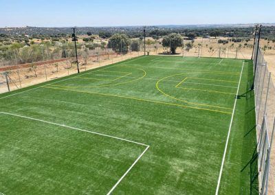 Construcción Campos Fútbol Césped Artificial Segovia España